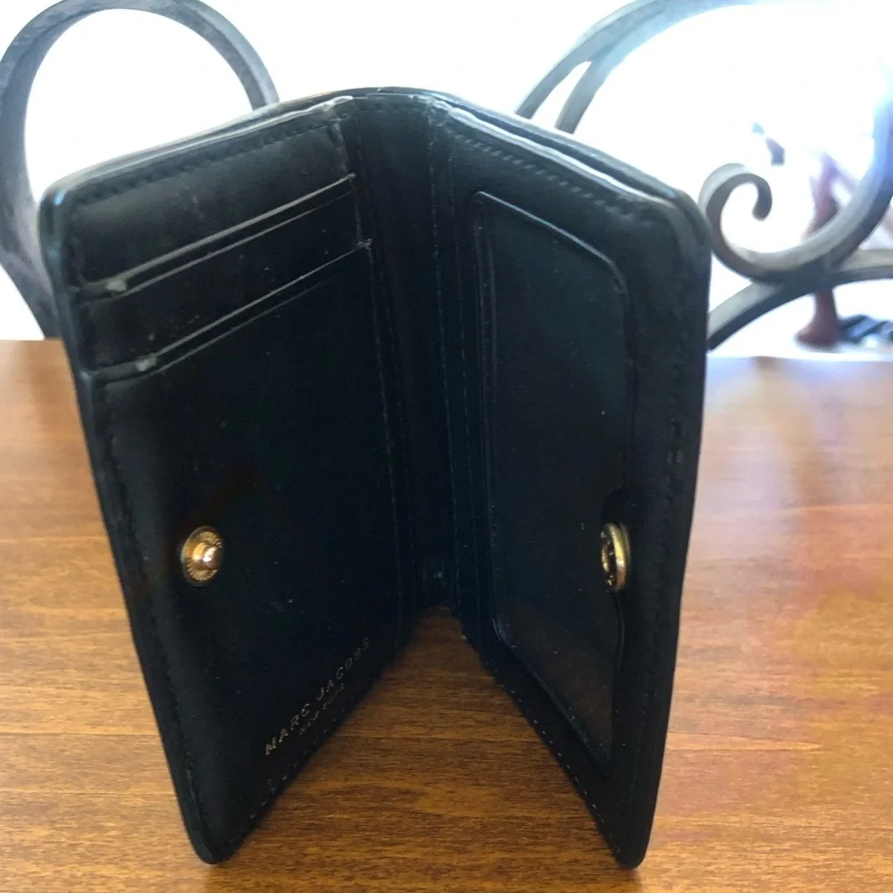 MARC JACOBS - ONE SIZE LEATHER WALLET + BLACK